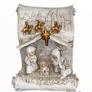Nativity Scene Christmas Decor Religious Holiday Display Resin